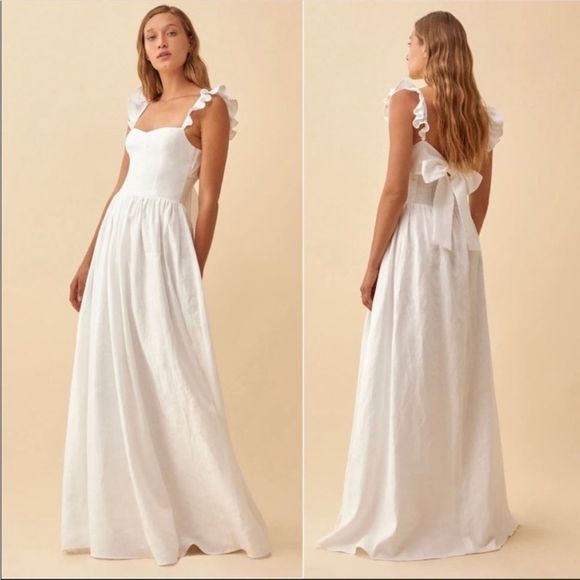 Reformation Vecchio Linen Dress - Picture 1 of 13